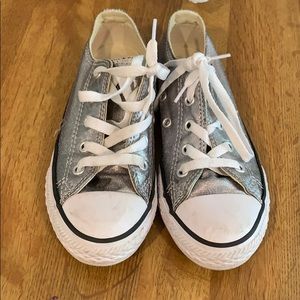 Converse silver sneakers